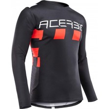 Acerbis Mx Checkmate Jersey Siyah Kırmızı