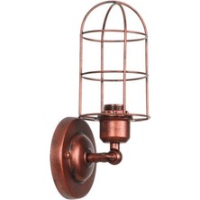 Riolight  Retro Bakır Eskitme Mafsallı Kafes Metal Duvar Aplik