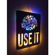 Alda Use It Beyin LED Işıklı Duvar Tablosu