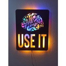 Alda Use It Beyin LED Işıklı Duvar Tablosu