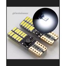 Gürler Oto Kılıf ve Aksesuar 5 Adet Canbuslı T10 LED 12V Park Ledi Plaka Tavan Ledi 24SMD