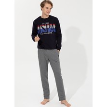 U.S. POLO Assn. Erkek Lacivert Pijama Takımı 18606