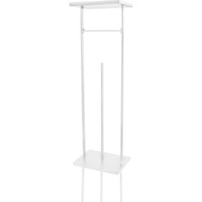 The Mia Tepsili Tuvalet Kağıdı Standı - Beyaz- 54X15X12 cm