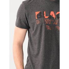 Fabrika Sports O Yaka Düz Antrasit Erkek T-Shirt Barco