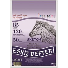 Etika Sketchbook 120 Gr. 17X24 cm Lıght Ivory 50 Yaprak Tutkallı Eskiz Defteri