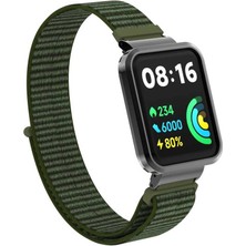 Case 4U Xiaomi Redmi Watch 2 Lite Hasır Kordon Kayış KRD-61 NO8 Koyu Yeşil