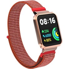 Case 4U Xiaomi Redmi Watch 2 Lite Hasır Kordon Kayış KRD-61 NO18 Kayısı Rengi