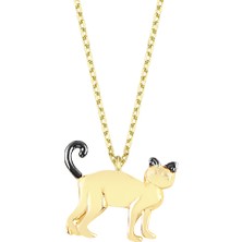 Altın Sepeti Altın Minik Kedi Kolye