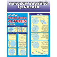 Gülen Uçurtma / D-Monte Naylon Altıgen Uçurtma Yapım Seti - Ahşap Çıtalı  (Orta Boy)