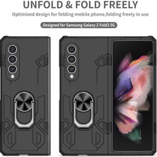 Qichenga Samsung Galaxy Z Fold 4 Metal Yüzük Sert Pc Zırhı Ağır Koruma Cep Telefonu Kılıfı Kapağı (Yurt Dışından)