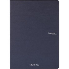 Fabriano : Ecoqua Orginal Tel Zımbalı Çizgili Defter : Lacivert : A5 (40 Yaprak - 90 Gr)