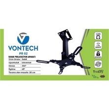 Vontech Pr-02 20CM Projeksiyon Tavan Askı Aparatı