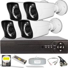 Picam Security Prime 4'lü 5mp Sony LENSLİ+H265 Kayıt Cihazı Full Paket