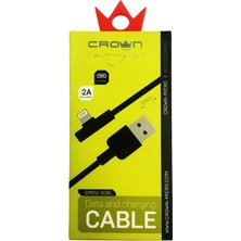 Crown Micro iPhone Uyumlu Hızlı Şarj Destekli Yatay Kablo - Lightning (CMCU-008L)