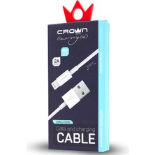 Crown Micro iPhone Uyumlu Hızlı Şarj Destekli Kablo - Lightning (CMCU-005L)