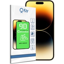 Kzy Apple iPhone 14 Pro Tam Kaplayan Seramik Nano Esnek Ekran Koruyucu Cam