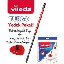 Vileda Turbo Sap + Turbo Classic Üçgen Başlık + Mikrofiber Yedek Paspas 3'lü Avantak Set