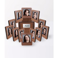 BK Kişiye Özel 12 Fotoğraflı Ahşap Çerçeve