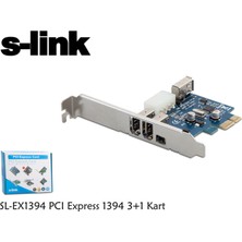 S-Link Sl-Ex1394 Pcı Express 1394 3+1 Kart