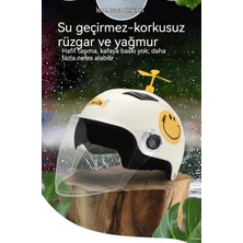 OoTdd Elektrikli Araç 4 Mevsim Evrensel Sevimli Baret Yarım Kask (Yurt Dışından)