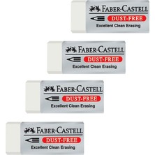 Faber-Castell Faber Castell Dust Free Küçük Boy Beyaz Silgi (No:30)-4 Adet