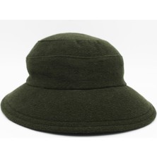 Şapkadan Kadın Kışlık Geniş Siperli Şapka Yeşil