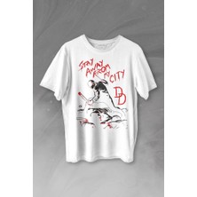 Kendim Seçtim Stay Away From My City Dd Halloween Cadılar Bayramı Baskılı Tişört Unisex T-Shirt
