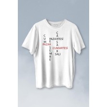 Kendim Seçtim Günler Minimal Yazılı Baskılı Tişört Unisex T-Shirt