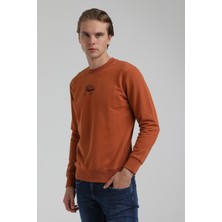 New World Polo Bisiklet Yaka Kiremit Slim Fit Sweatshirt 22FWM60129