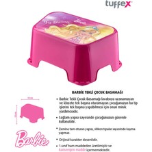 Tuffex Lisanslı Sert Plastik Kaymaz Çok Amaçlı Çocuk Lavabo Basamağı - Barbie