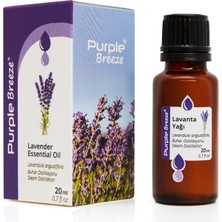 PURPLE BREEZE Buhar Distilasyonu ile elde edilen %100 SAF Lavanta yağı 20ML