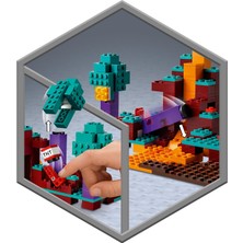 LEGO Minecraft# Çarpık Orman 21168 Minecraft Nether Oyun Seti; Çarpık Ormanda Eğlenceli ve Yaratıcı bir Yapım Oyuncağı Seti (287 Parça)