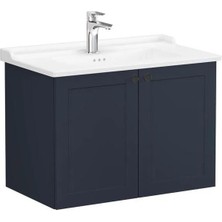 Vitra Root Classic 80 cm Lacivert Kapaklı Banyo Dolabı Alt Modül Lavabo