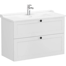 VitrA Root Classic 68891 Lavabo Dolabı, İki Çekmeceli, Mat Açık Gri, 100 cm