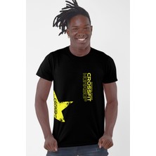 Rock&Roll Crossfit Yıldız Siyah Kısa Kollu Erkek T-Shirt