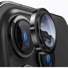 MTK Moveteck Apple iPhone 14 Pro Max Kamera Lens Koruma Camı 3D 3 Parça Tekli Mor-Vb Renkli