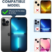 MTK Moveteck Apple iPhone 14 Pro Max Kamera Lens Koruma Camı 3D 3 Parça Tekli Mor-Vb Renkli