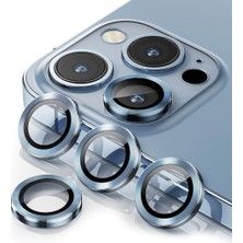 MTK Moveteck Apple iPhone 14 Pro Uyumlu Kamera Lens Koruma Camı 3D 3 Parça Tekli Mor-Vb Renkli