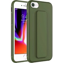 Kilifone - iPhone 8 - Kılıf Mat Koruyucu El Tutacaklı Stand Olabilen Qstand Kapak