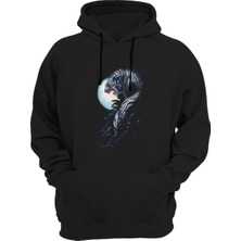 Remonz Ormanın Kralları Serisi Beyaz Kaplan Basklı Kalın Kapüşonlu Sweatshirt Hoodie