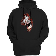 Remonz Ormanın Kralları Serisi Kurt Basklı Kalın Kapüşonlu Sweatshirt Hoodie