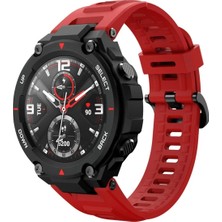 Basias Amazfit T-Rex Pro Uyumlu Tokalı Silikon Kordon Kayış