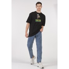 To Cosmos Oversize T-Shirt Hunter Double Siyah