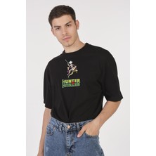 To Cosmos Oversize T-Shirt Hunter Double Siyah