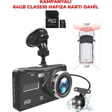 Wevolt MB-300 1296P 4" IPS Dokunmatik Ekran Araç Içi Çift Kamera Gece Görüşlü. Araç Kamera. Hafıza Kartlı.