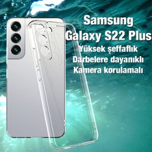 Ally Sm Galaxy S22 Plus Kılıf Kamera Korumalı Ultra Ince Şeffaf Silikon Kılıf