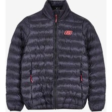 Skechers W Outerwear All-Over Printed Jacket Kadın Siyah Mont S222027-001