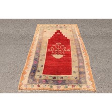 Kayra Export Eskitme Halı, Türk Halısı, Halı, 125 x 197  cm  Kırmızı Halı, El Dokuma Alan Halı, Kabilesı Alan Halı,