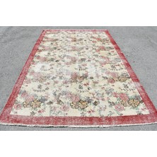 Kayra Export Eskitme Halı, Türk Halısı, Halı, 197 x 294  cm  Bej Halı, El Dokuma Büyük Halı, Kabilesı Oturma Odası Ha