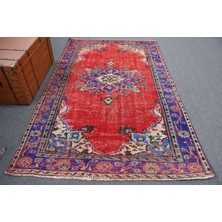 Kayra Export Türk Halısı, Eskitme Halı, Halı, 161 x 250  cm  Kırmızı Halı, Anadolusı Yer Halı, El Yapımı Salon Halı,